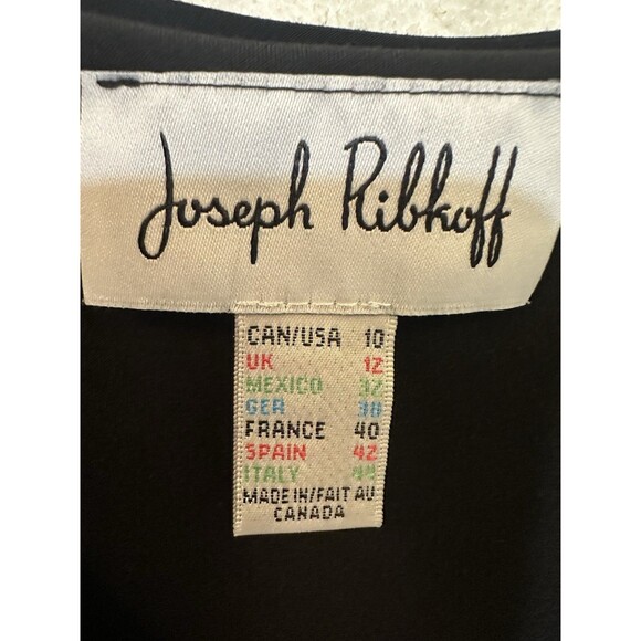 JOSEPH RIBKOFF Size 10 Top Tunic Shirt Striped Black Layered Lagenlook Flowy - Picture 3 of 3